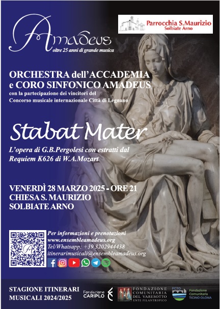 Concerto del Gruppo musicale Amadeus Concerto Stabat Mater del Gruppo musicale Amadeus nella chiesa di S. Maurizio
