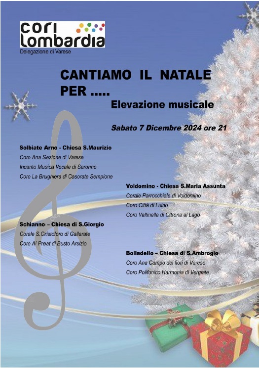 Concerto del 7 dicembre 2024 Concerto del 7 dicembre 2024 con tre corali