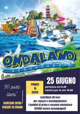 Gita al parco acquatico Ondaland a Novara il 25 giugno 2025